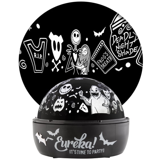 8 Inch Tabletop ShadowLights Eureka Nightmare Before Christmas Halloween Lightshow Projection Disney (White)