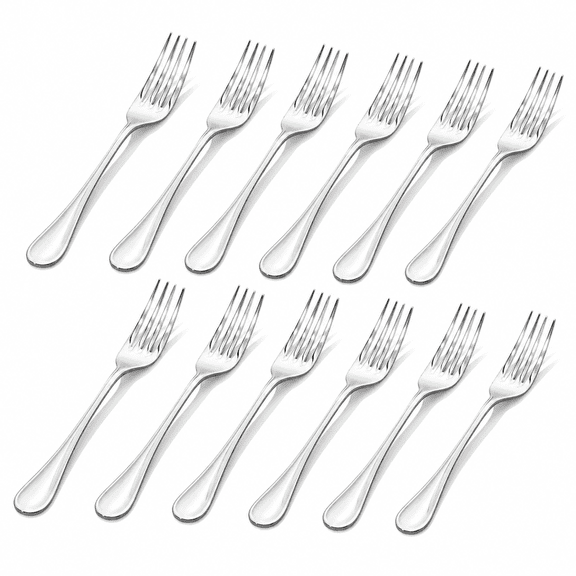 8-Inch Teardrop Dinner Forks Set, 18/10 Stainless Steel Table Fork