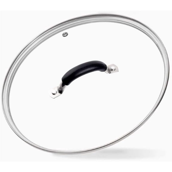 8 Inch Tempered Glass Lid for Lodge 8" Cast Iron Skillets & 2QT Dutch Ovens -Stainless Steel Handle and Rim (8 INCH LID)