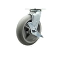 thumbnail image 1 of 8 Inch Thermoplastic Rubber Swivel Caster with Ball Bearing and Brake SCC, 1 of 2