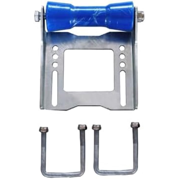 8 Inch Trailer Keel Roller Bow Roller with Bracket and U-Bolts for Easy Loading and Launching, Keel Roller Kit, Blue, Cold Galvanized Steel$$Watercraft