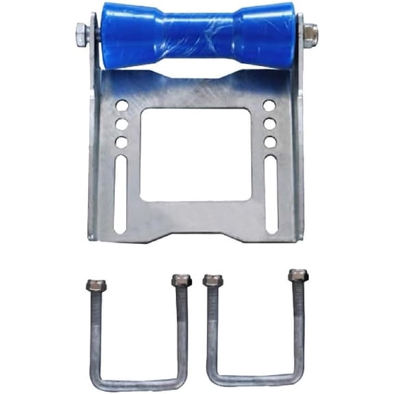 8 Inch Trailer Keel Roller Bow Roller with Bracket and U-Bolts for Easy Loading and Launching, Keel Roller Kit, Blue, Cold Galvanized Steel