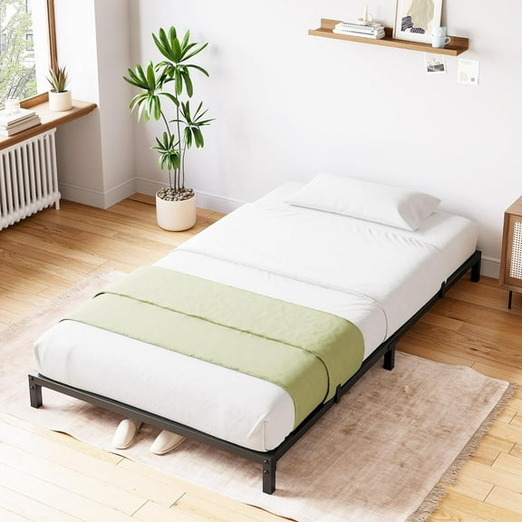 8 Inch Twin Bed Frame No Box Spring Needed,Heavy Duty Metal Platform Bed Frame