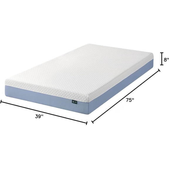 8 Inch Twin Cooling Essential Memory Foam Mattress with Airflow Technology for Cooler Sleep and Pressure Relief