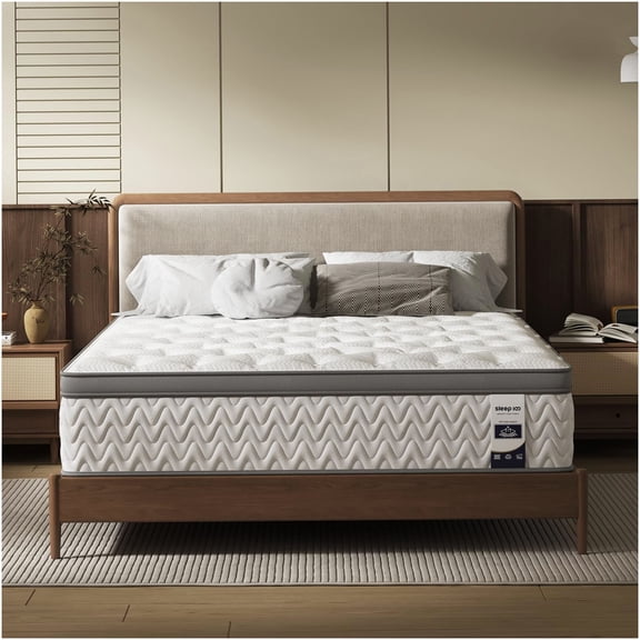 8 Inch Twin Hybrid Mattress, Fiberglass-Free, Hypoallergenic, Bonnell Innerspring & Foam, Bed-in-a-Box, No Odor, Compact Support, Modern Grey