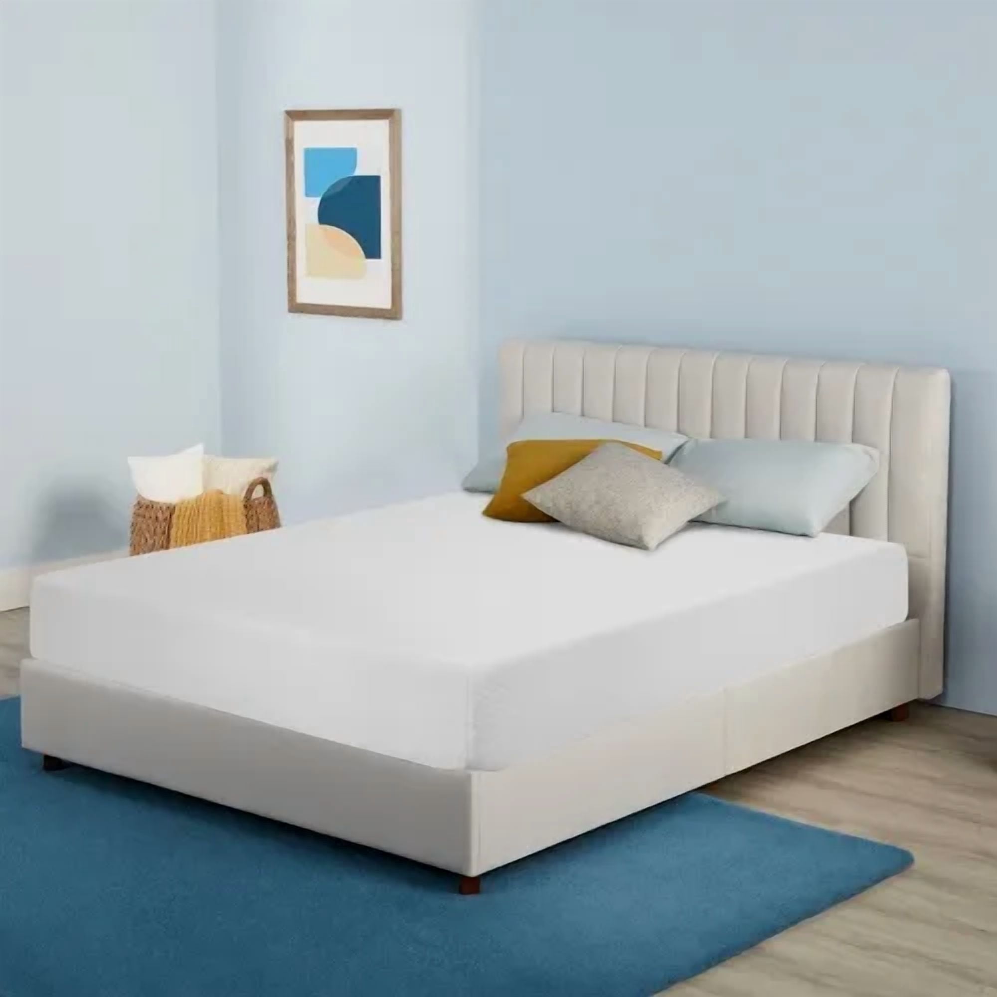 8 Inch Twin Mattress Gel Memory Foam Mattress with Breathable Cover, Medium Firm, In a Box, White