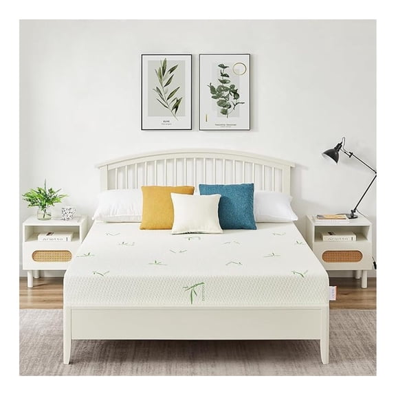 8 Inch Twin Memory Foam Mattress with Breathable Bamboo Cover, Medium Firm Gel Mattress for Bunk Bed, Trundle Bed, Certified