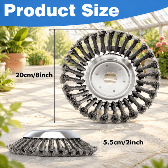 8 Inch Unbreakable Wired Trimmer Steel Wire Head