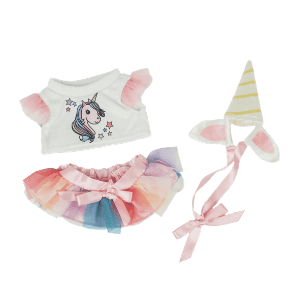8-Inch Unicorn Outfit Costume for Plush Toys - Adorable Unicorn Dress Up Set for Kids' Toys