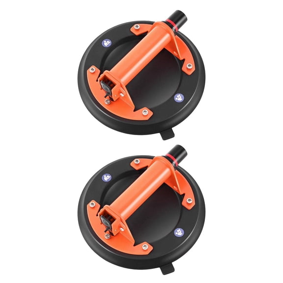 8 Inch Vacuum Glass Lifter with Metal Handle 429 lbs Max Lifting Capacity Tile Suction Cup Tool for Lifting Large Tile Granite Drywall Windows 2 Pack