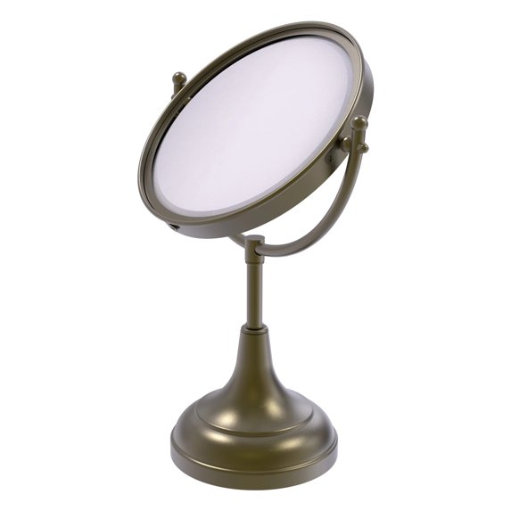 8 Inch Vanity Top Make-Up Mirror - Antique Brass / 3X