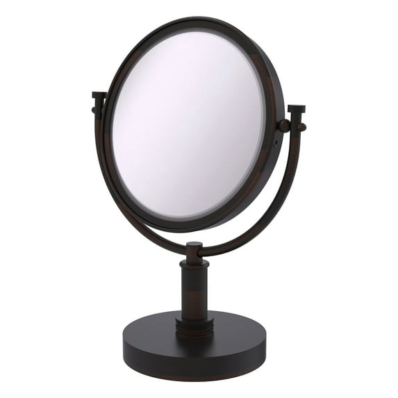 8 Inch Vanity Top Make-Up Mirror with Dotted Accents - Venetian Bronze / 5X