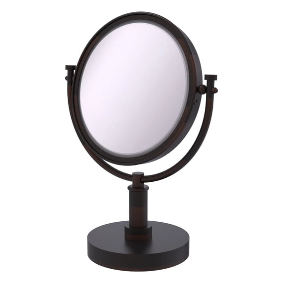 8 Inch Vanity Top Make-Up Mirror with Smooth Accents - Venetian Bronze / 4X