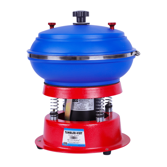 8 Inch Vibratory Tumbler Polishing Machine - Electric Vibrating Rock Tumbler for Jewelry, Gemstones, Metal Parts, Deburring, Chamfering and Surface Finishing