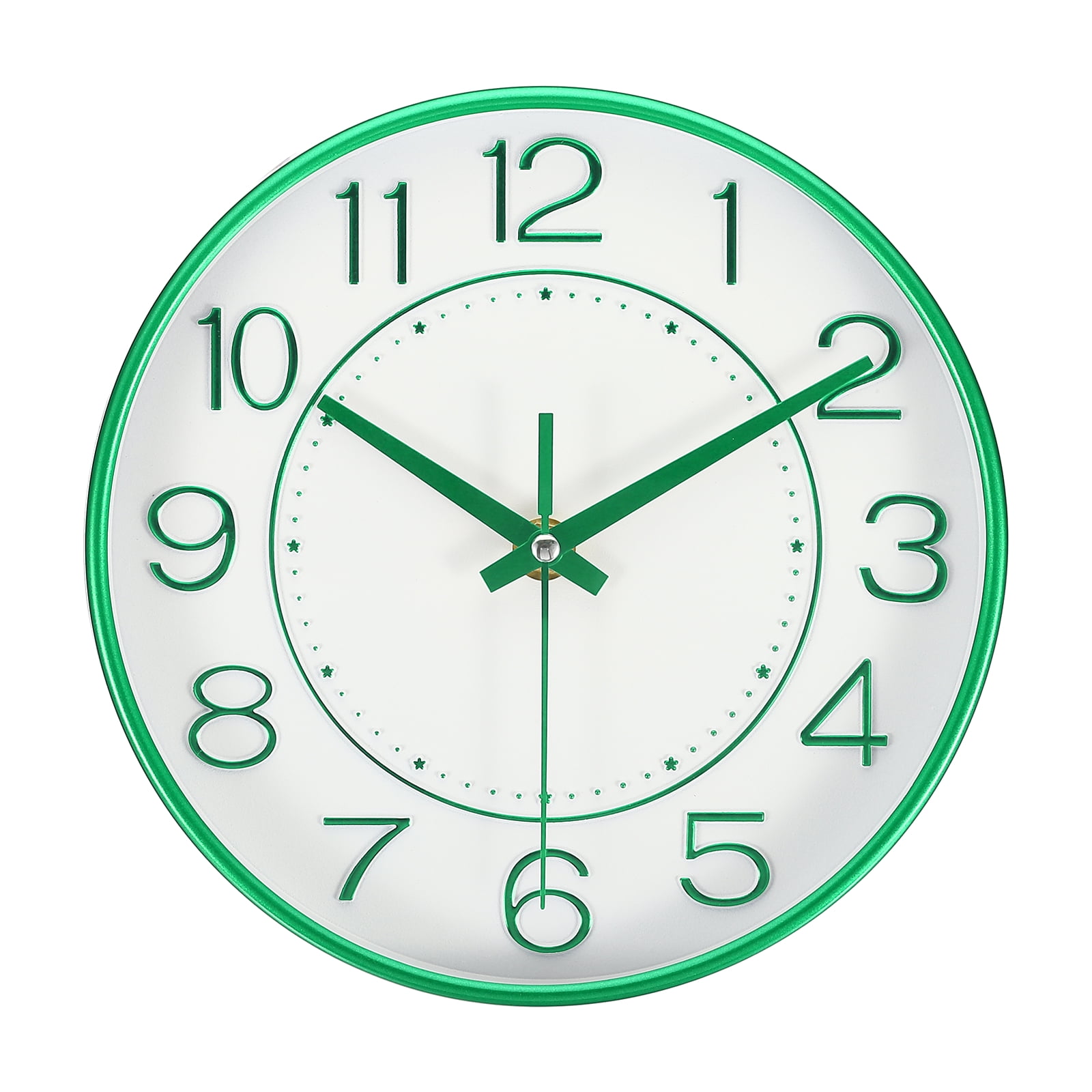 8 Inch Wall Clock Battery Operated Silent Non Ticking Round Modern