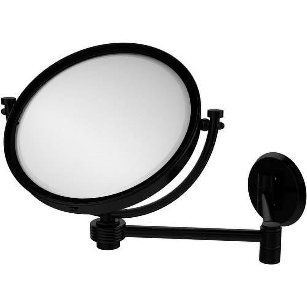 8 Inch Wall Mounted Extending Make-Up Mirror with Grooved Accents ...