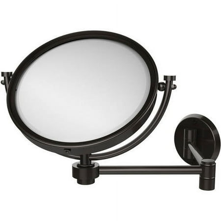 8 Inch Wall Mounted Extending Make-Up Mirror with Smooth Accents - Oil Rubbed Bronze / 3X