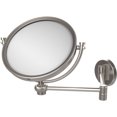 thumbnail image 1 of 8 Inch Wall Mounted Extending Make-Up Mirror with Twisted Accents - Satin Nickel / 2X, 1 of 5