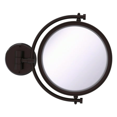 8 Inch Wall Mounted Make-Up Mirror - Antique Bronze / 5X