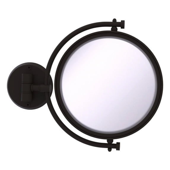 8 Inch Wall Mounted Make-Up Mirror - Oil Rubbed Bronze / 2X