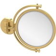thumbnail image 1 of 8 Inch Wall Mounted Make-Up Mirror - Polished Brass / 2X, 1 of 10