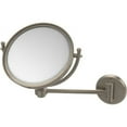 thumbnail image 1 of 8 Inch Wall Mounted Make-Up Mirror with Smooth Accents - Antique Pewter / 2X, 1 of 11