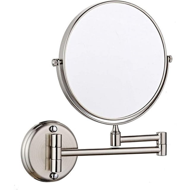 8 Inch Wall Mounted Makeup Mirror with Magnification, Magnifying Wall Bathroom Mirror, 360 ...
