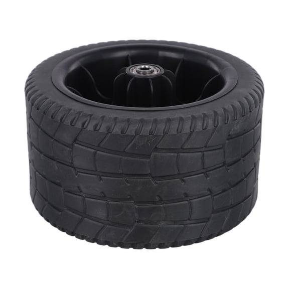 8 Inch Wide Wagon Cart Wheel Pu Tires Black Easily Install Accessories Puncture Proof For Hand Trucks And Yard Trailers Parts