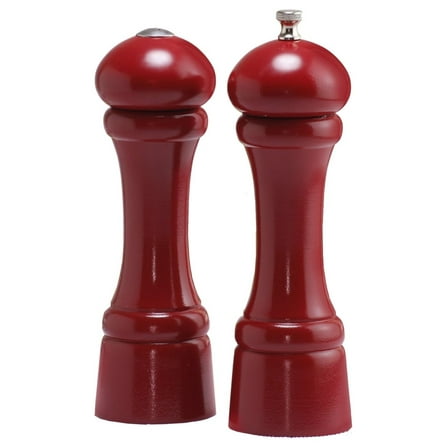 8 Inch Windsor Pepper Mill and Salt Shaker Set - Candy Red