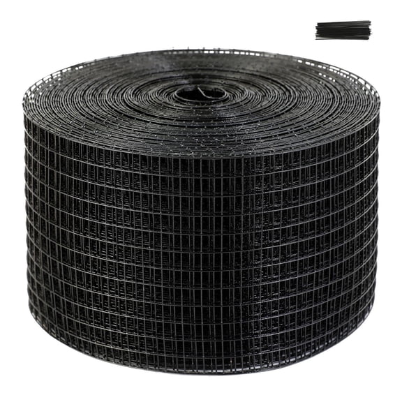 8 Inch x 100 Foot Solar Panel Bird Netting Insect Proof Roll Kit with Rust Resistant PVC Coating Includes 50 Tire Wires 1/2 Inch Mesh Roll