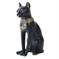 thumbnail image 1 of 8 Inches Ancient Egyptian God Black and Golden Bastet Cat Statue Figurine, 1 of 1