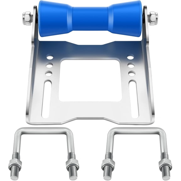 8 Inches Keel Roller Assembly Kit for Boat Trailers with Roller and Bracket and Mounting Bolts Blue Keel Roller Kit Galvanized Steel Boat Keel Trailer Rollers for Boat Easy Water Launch