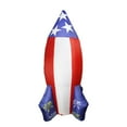 thumbnail image 1 of 8' Inflatable Lighted Red White and Blue Rocket Yard Art Decoration, 1 of 2