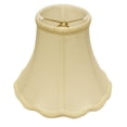 thumbnail image 1 of 8" Ivory Slanted Scallop Bell Monay Shantung Lampshade, 1 of 3
