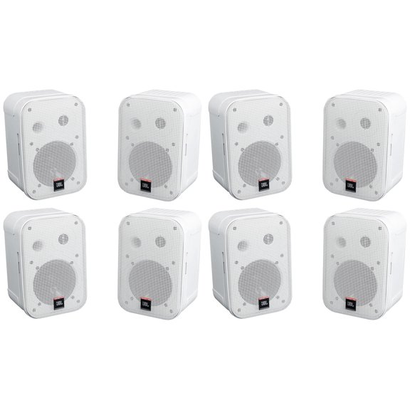 (8) JBL C1PRO-WH Control 1 PRO White 5.25" Wall Mount Home/Commercial Speakers