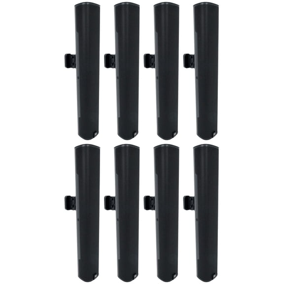 (8) JBL COL600-BK 24" Black 70V Commercial Slim Column Wall Mount Array Speakers