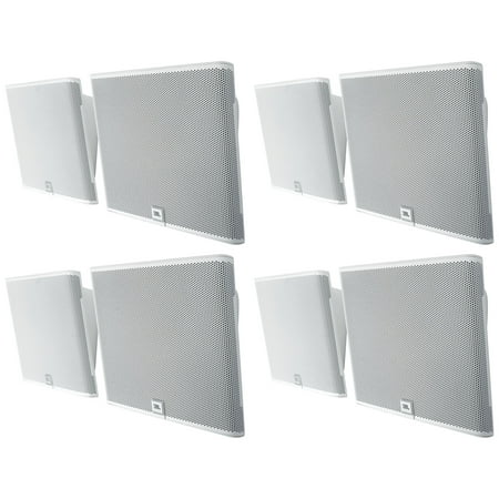 (8) JBL SLP12/T-WH White Low-Profile On Wall Mount 3" 70v Commercial Speakers