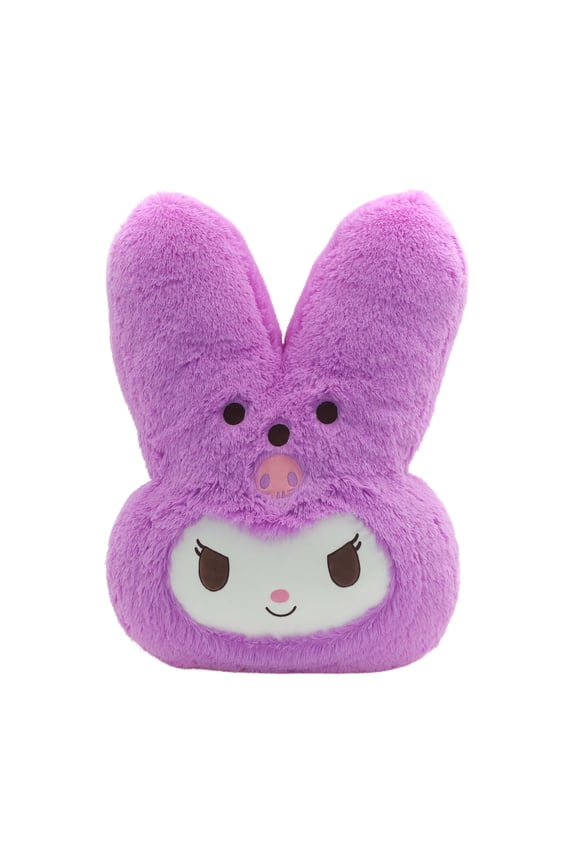 8" Kawaii Easter Bunny Plush Toy - Cute Purple Anime Bunny Hoodie Stuffed Animal - Soft Plushie Doll for Girls Gift & Basket Stuffer - Bedroom Decor Pillow - Teen Easter Figure - Holiday Present