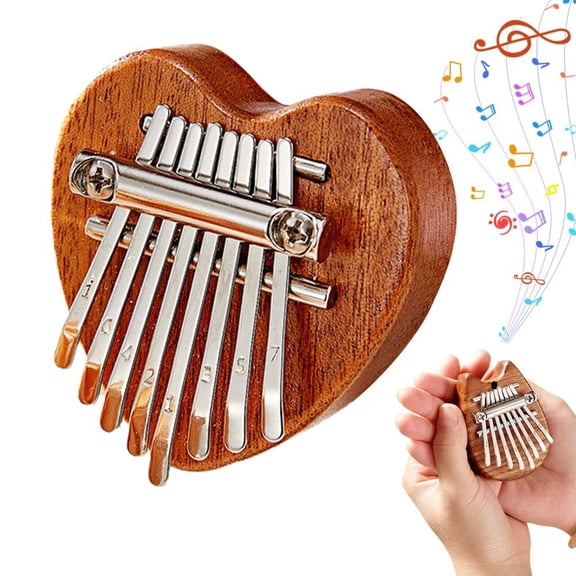 8 Key Exquisite Wooden Mini Kalimba Thumb Piano for Child Adult Beginners Music Lover