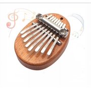 8 Key Mini Kalimba High Quality Exquisite Finger Thumb Piano Marimba Musical Good Accessory Pendant Gift Oval