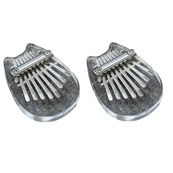 8-Key Mini Kalimba Rainbow Transparent Crystal Kalimba Finger Piano Instrument Cat