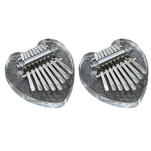 8-Key Mini Kalimba Rainbow Transparent Crystal Kalimba Finger Piano Instrument Love