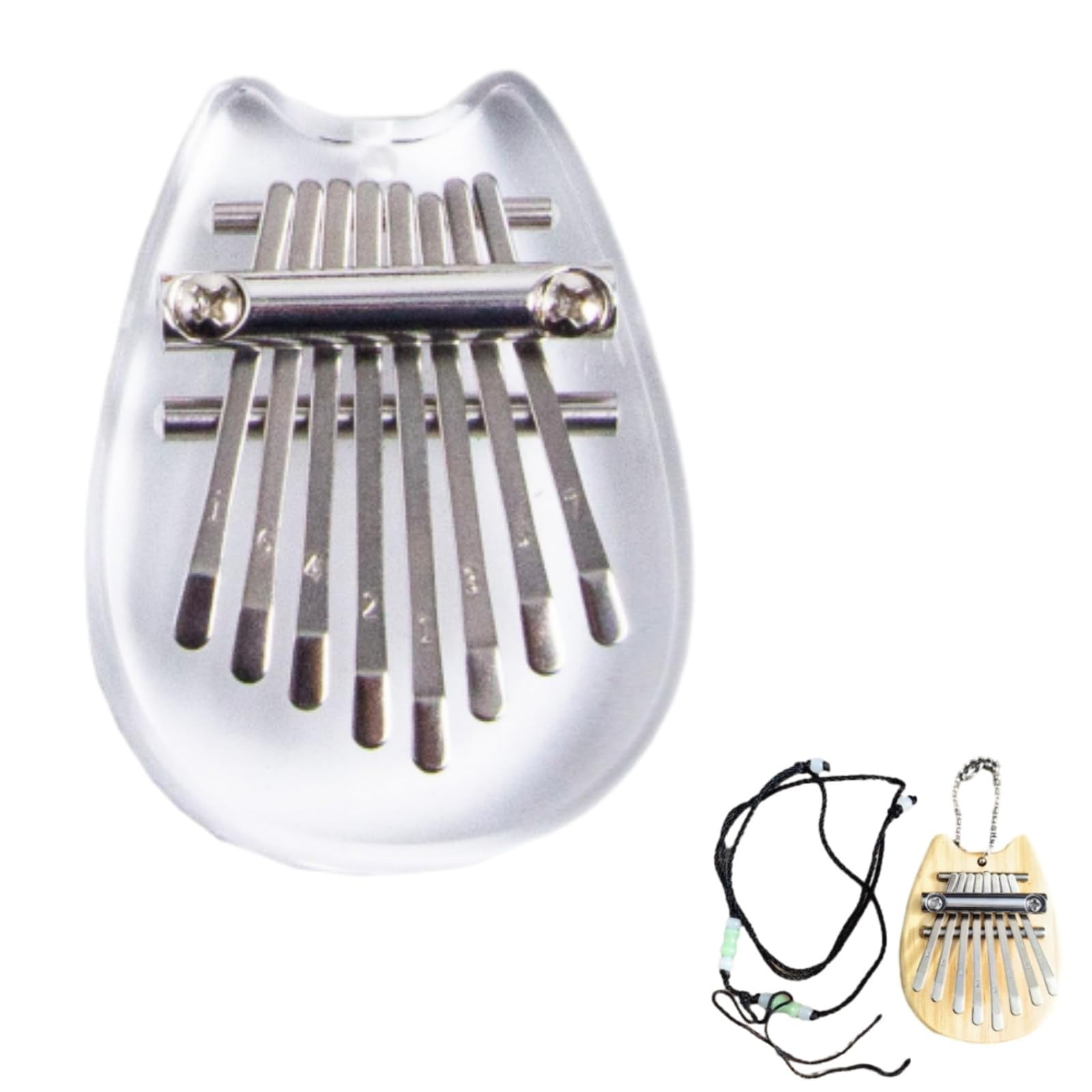8 Key Mini Kalimba Thumb Piano, Portable Finger Piano Musical ...