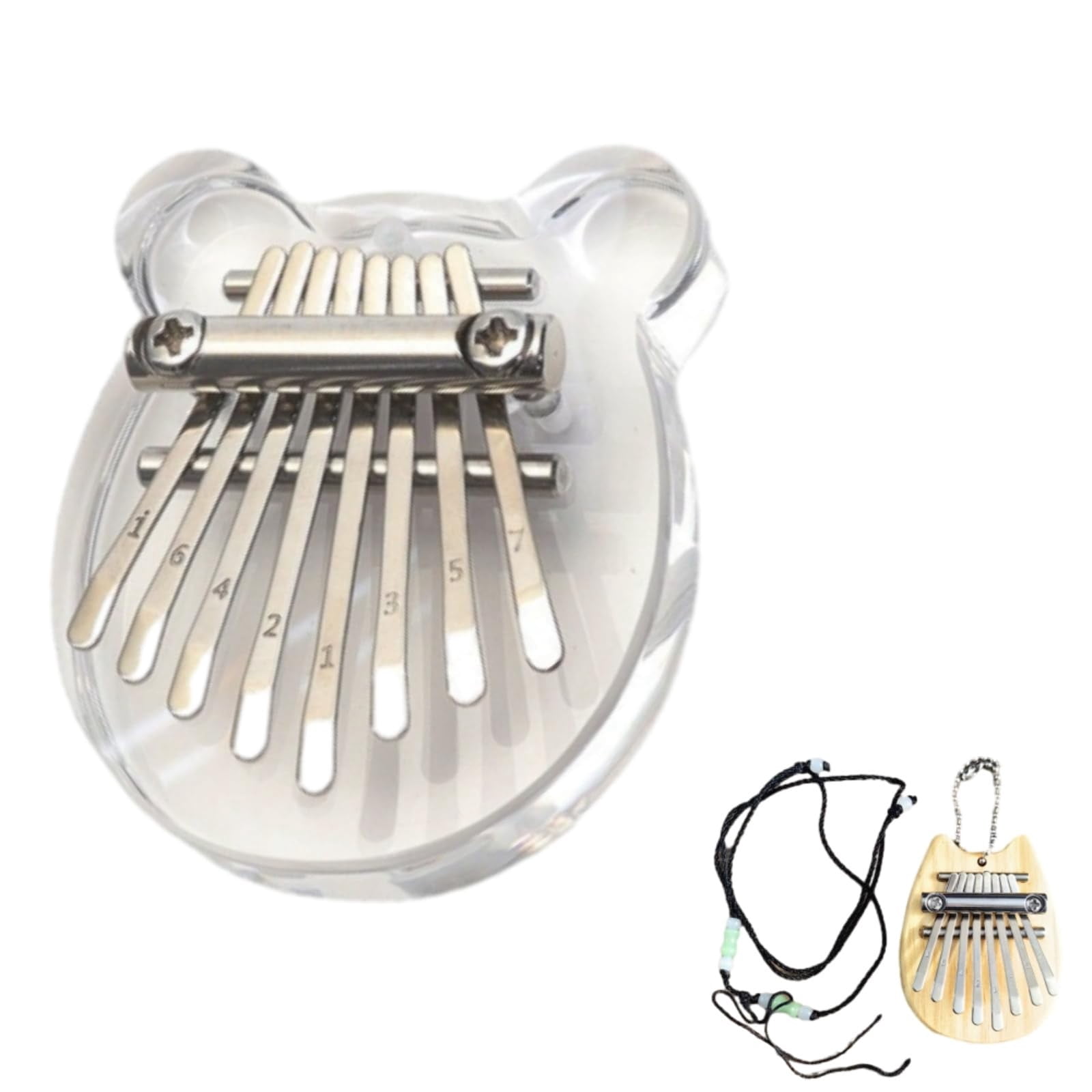 8 Key Mini Kalimba Thumb Piano, Portable Finger Piano Musical ...