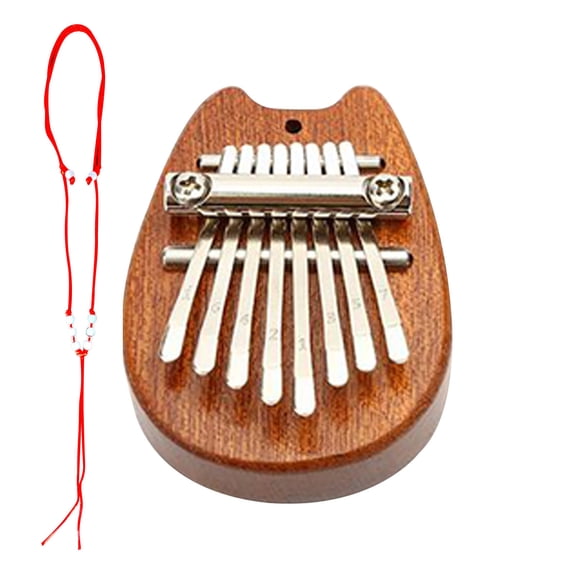 8 Key Solid Wood Kalimba Exquisite Finger Thumb Piano For Musical Gift Portable Mbira With Stainless Steel Keys