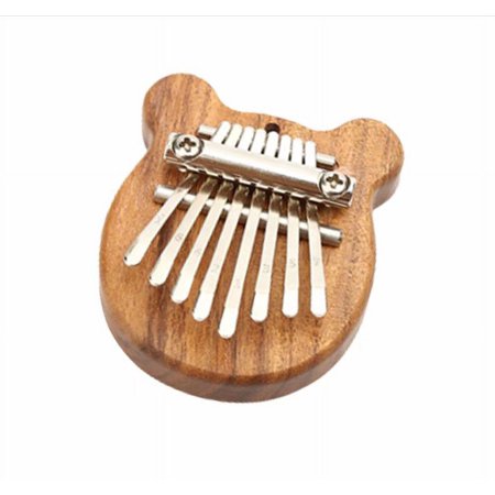 8 Keys Mini Kalimba Thumb Piano,Kalimba Music Pocket Thumb Piano,Wood Finger Piano for Adults Kids Bear