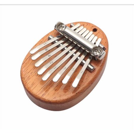 8 Keys Mini Kalimba Thumb Piano,Kalimba Music Pocket Thumb Piano,Wood Finger Piano for Adults Kids Oval