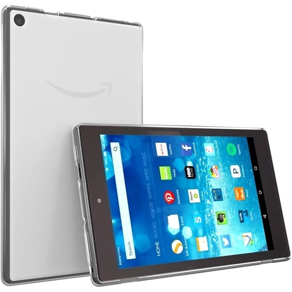 for 8" Kindle Fire HD 8 Tablet 8th/7th/6th/5th Generation (Old Model 2018/2017/2016/2015 Release),Puxicu Slim Design Flexible Matte TPU Protective Cover,Clear/Translucent