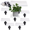 thumbnail image 1 of 8-Kit Rustic Iron & Wood Fusion Wall-Mounted Pipe Shelving with Thickened Brackets 55lbs Max Load, 1 of 8