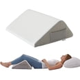 thumbnail image 1 of 8” Knee Pillow for Back Sleeping Memory Foam Triangle Wedge Pillow for Knee Support,Leg Elevation , White, 1 of 5